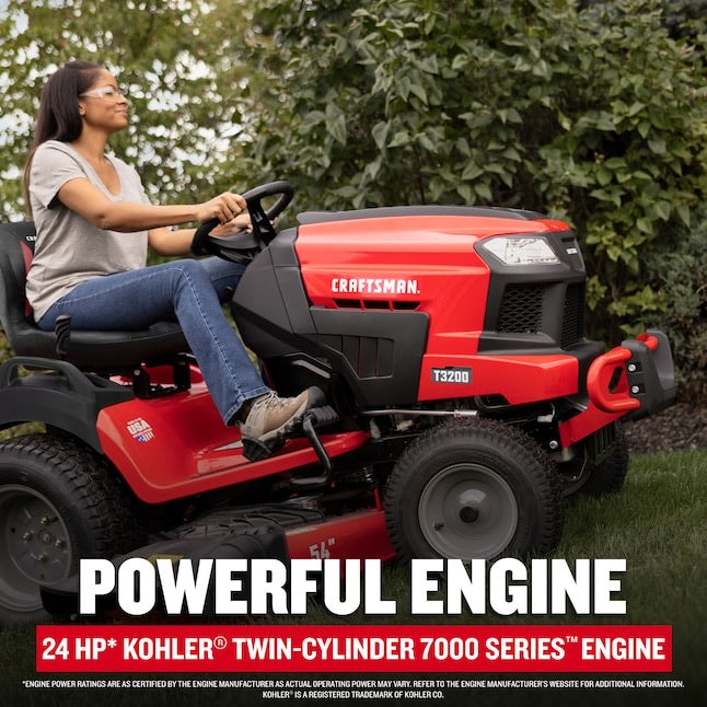 Craftsman T3200 Turn Tight 24 HP 54-Inch Hydrostatic Lawn Tractor with Kohler 7000 V-Twin and 5-Inch Turn Radius