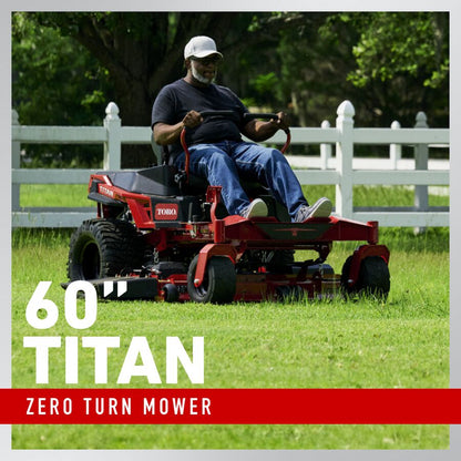 Toro TITAN 60 26 HP 60-Inch Zero-Turn Mower with Kohler 7000 V-Twin, MyRIDE Suspension and IronForged Deck
