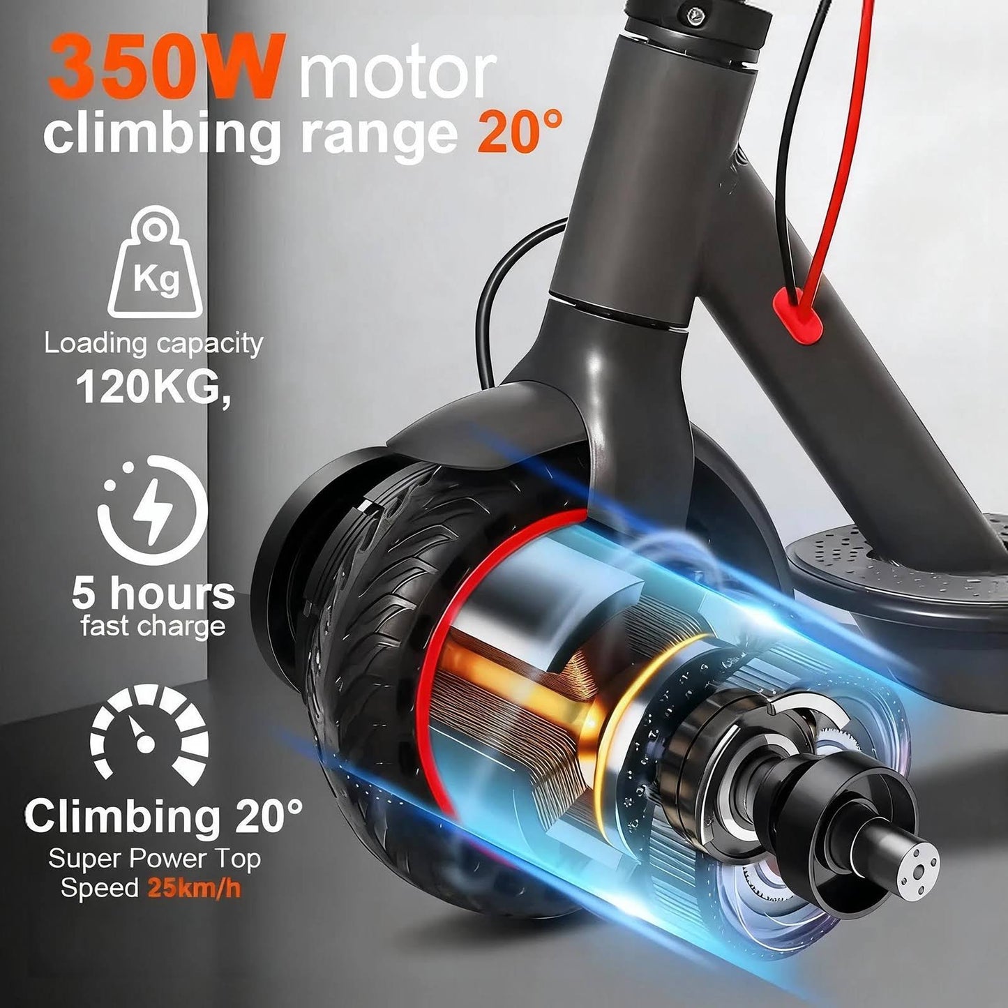 SEGWAY Ninebot MAX G3 D E-Scooter – 11 Zoll Elektroroller in Schwarz/Silber/Rot